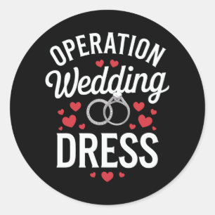 Sticker Rond Opération Robe Mariage