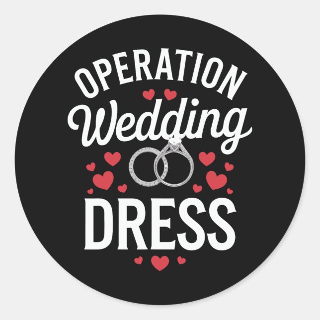 Sticker Rond Opération Robe Mariage (Devant)