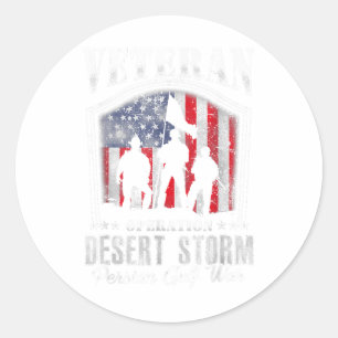 Sticker Rond Opération vétéran Tempête du désert Guerre du Golf