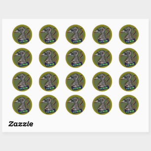 Sticker Rond opossum idiot