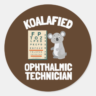 Sticker Rond Optométrie Et Opticien Technicien Ophtalmique
