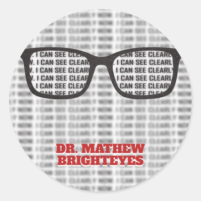 Sticker Rond Optométriste (Devant)