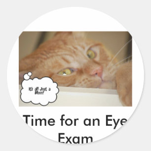 Sticker Rond Optométriste Humour