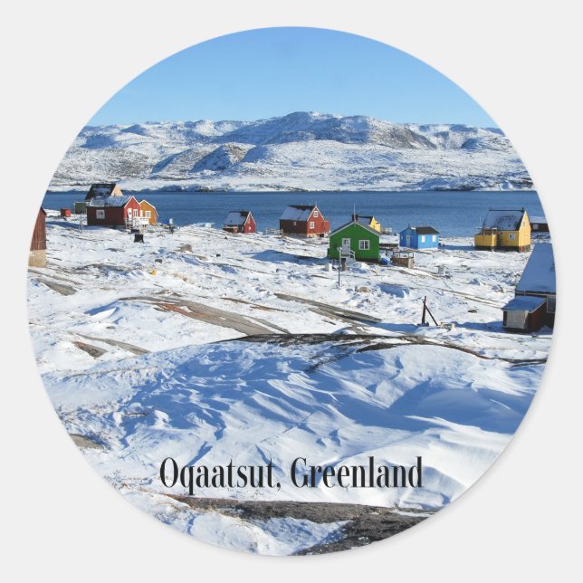Sticker Rond Oqaatsut (Rodebay) Groenland (Devant)