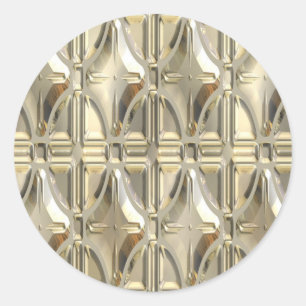 Sticker Rond Or argenté incorporé