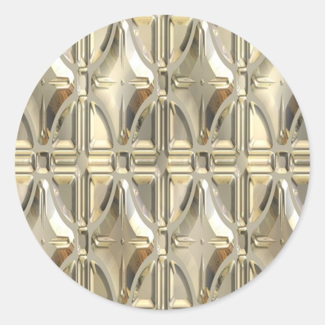 Sticker Rond Or argenté incorporé (Devant)