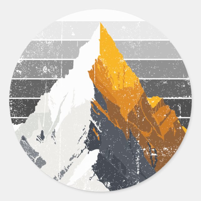 Sticker Rond Or de montagne (Devant)