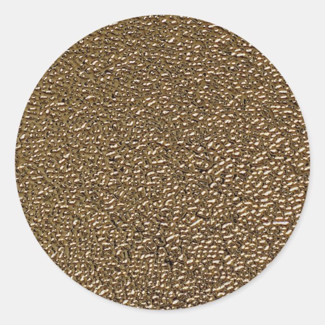 Sticker Rond Or Embossé unique (Devant)