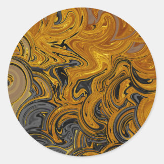Sticker Rond Or liquide