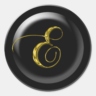 Sticker Rond Or liquide E