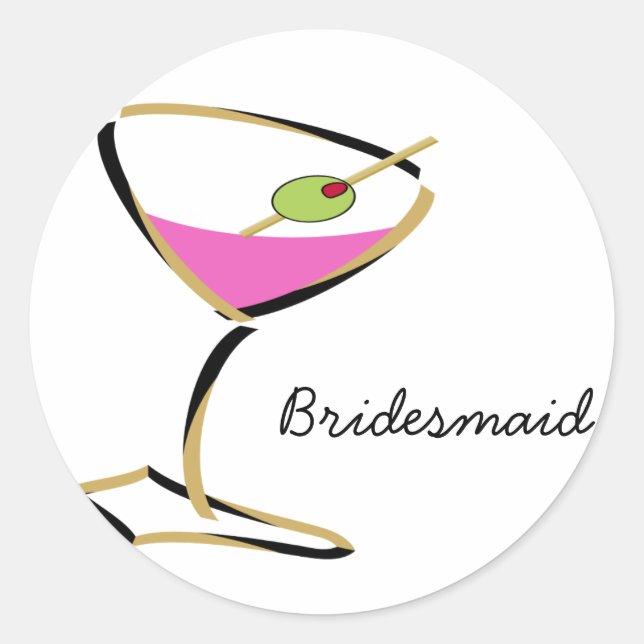 Sticker Rond or martini (Devant)