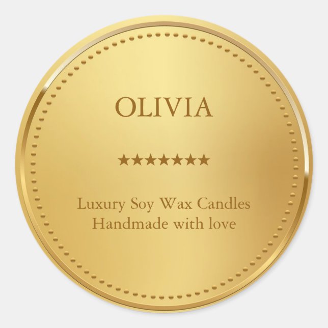 Sticker Rond Or métallique (Devant)