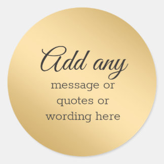 Sticker Rond Or personnalisé élégant simple