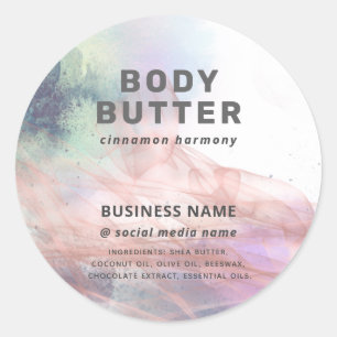 Sticker Rond or rose Abstrait produit d'encre artistique modern