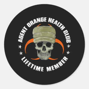 Sticker Rond Orange Agent Health Club Membre à vie Vietnam V