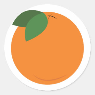 Sticker Rond Orange arrondi