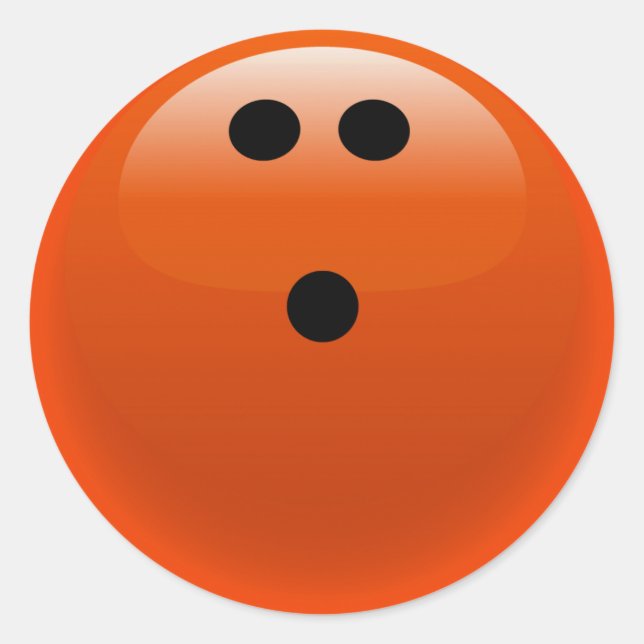 Sticker Rond Orange Bowling Ball (Devant)