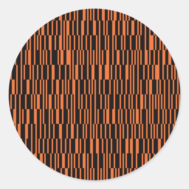 Sticker Rond Orange, cool, tendance, art graphique géométrique  (Devant)