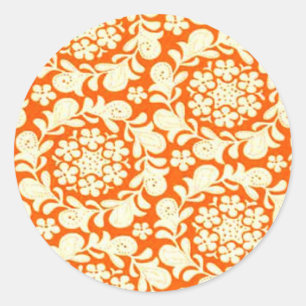 Sticker Rond Orange de henné de citrouille