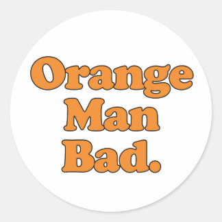 Sticker Rond Orange Man bad