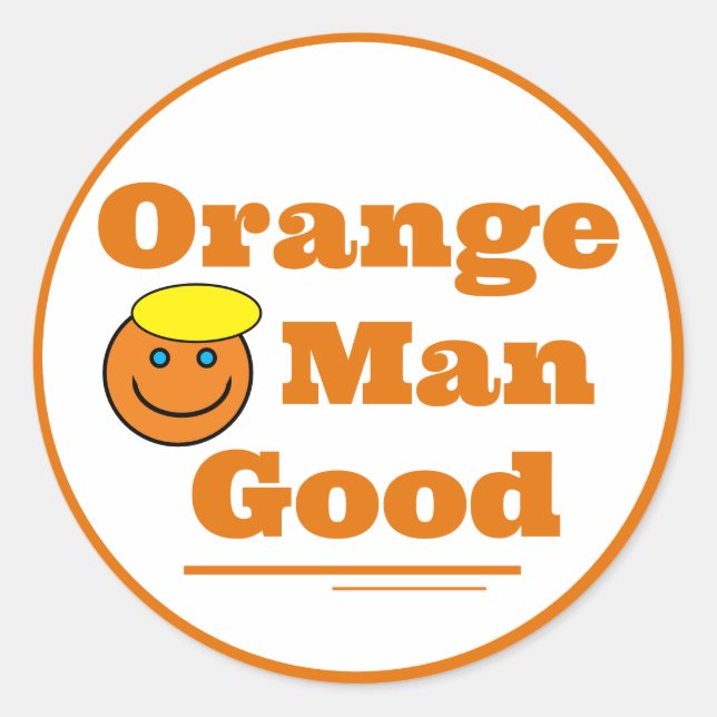Sticker Rond Orange Man BON (Devant)