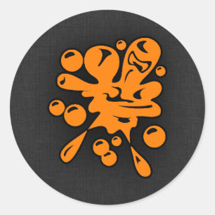 Sticker Rond Orange Paintball