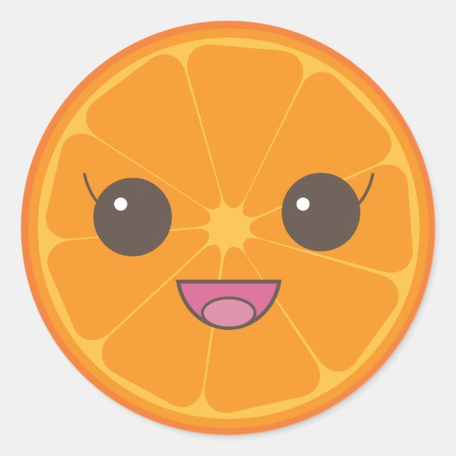 Sticker Rond Orange pas banane (Devant)