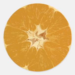 Sticker Rond orange. réaliste.
