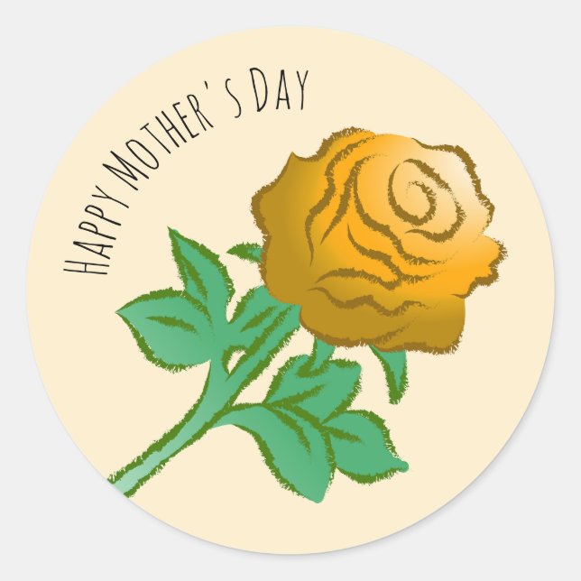 Sticker Rond Orange Rose (Devant)