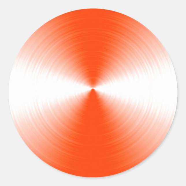 Sticker Rond Orange Rouge Radiant Contemporain (Devant)