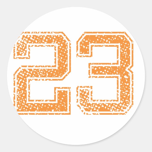 Sticker Rond Orange Sports Jerzee Numéro 23.png (Devant)