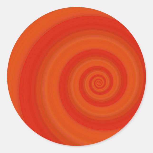Sticker Rond Orange Twist (Devant)