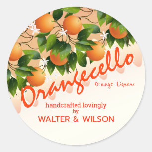 Sticker Rond Orangecello Orange Moderne