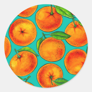 Sticker Rond Oranges