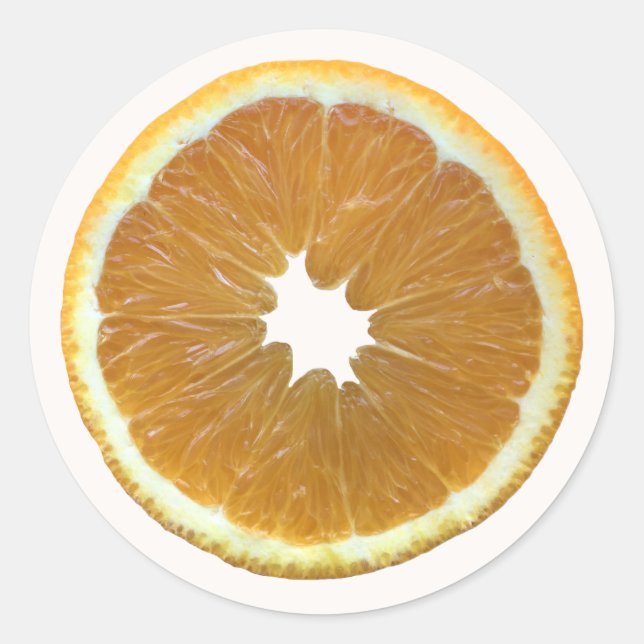 Sticker Rond Oranges fraîches - orange vif - orange vrai (Devant)
