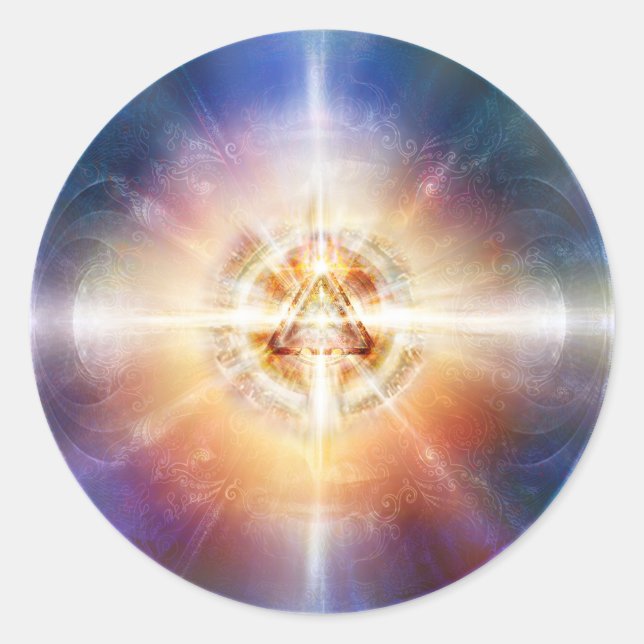 Sticker Rond Orb Triangle H114 Étoiles (Devant)