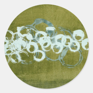 Sticker Rond Orbes vertes I