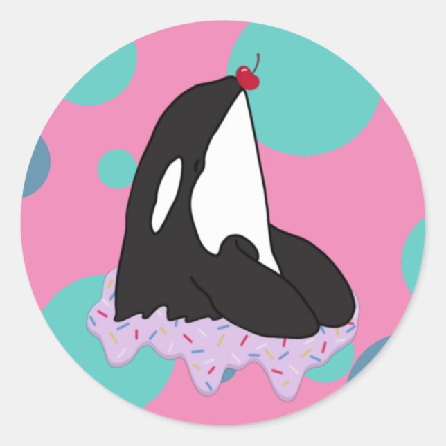 Sticker Rond Orca Killer Whale (Devant)