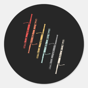 Sticker Rond Orchestre Bassoonist Bassoon Player