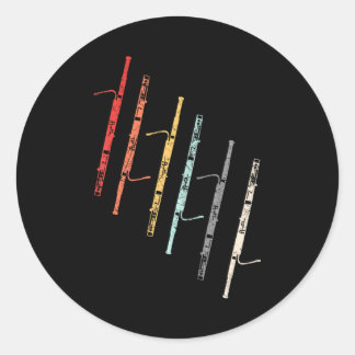 Sticker Rond Orchestre Bassoonist Bassoon Player