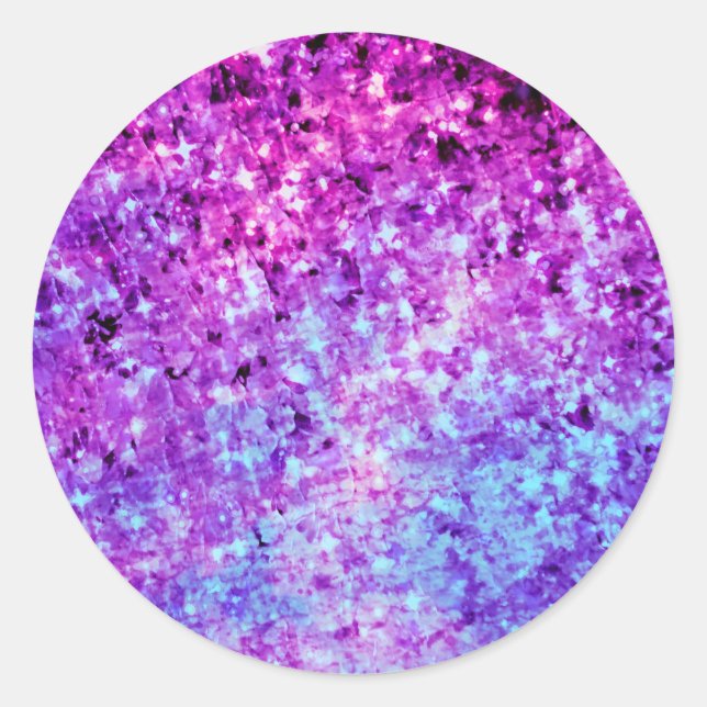 Sticker Rond ORCHID RADIANT GALAXY Stars Ombre Cosmic Art (Devant)