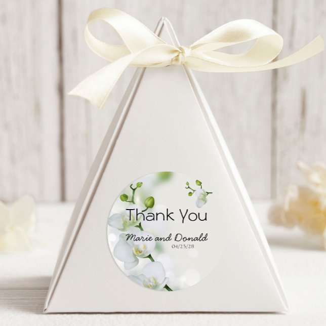 Sticker Rond Orchidée élégante douce (Créateur téléchargé)