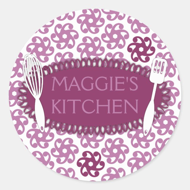 Sticker Rond Orchidée fleurs géométriques whisky cuisine cuisso (Devant)