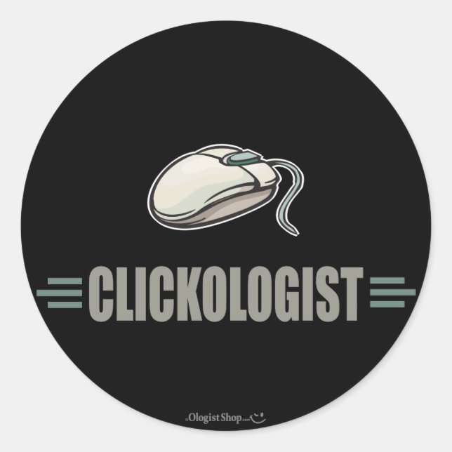 Sticker Rond Ordinateur humoristique (Devant)