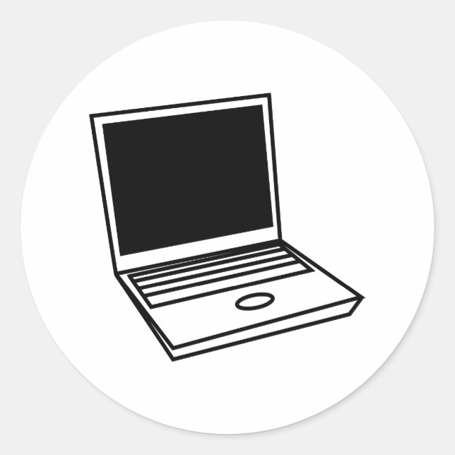 Sticker Rond Ordinateur portable (Devant)