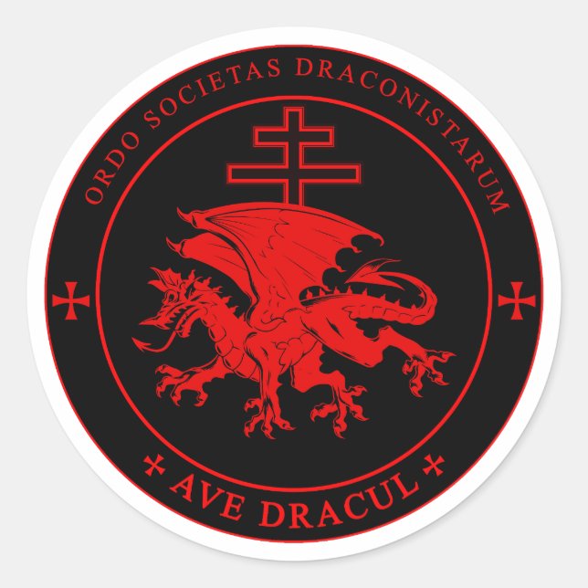 STICKER ROND ORDO SOCIETAS DRACONISTARUM LOGO (Devant)