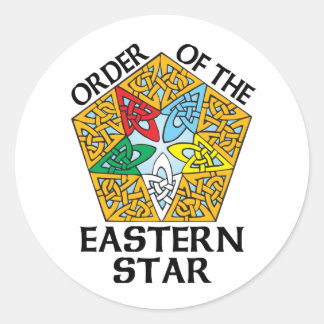 Sticker Rond Ordre de l'Eastern Star Celtic Knot design