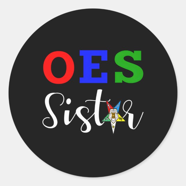 Sticker Rond Ordre De L'Étoile Orientale Sistar Sisterhood (Devant)