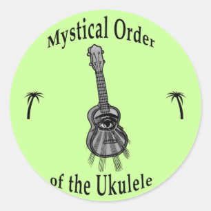 Sticker Rond Ordre mystique de l'Ukulele