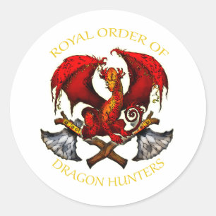 Sticker Rond Ordre royal des chasseurs de dragon